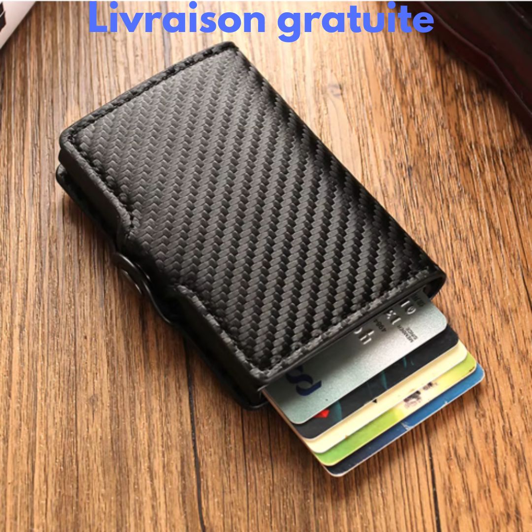 Portefeuille RFID en cuir de luxe