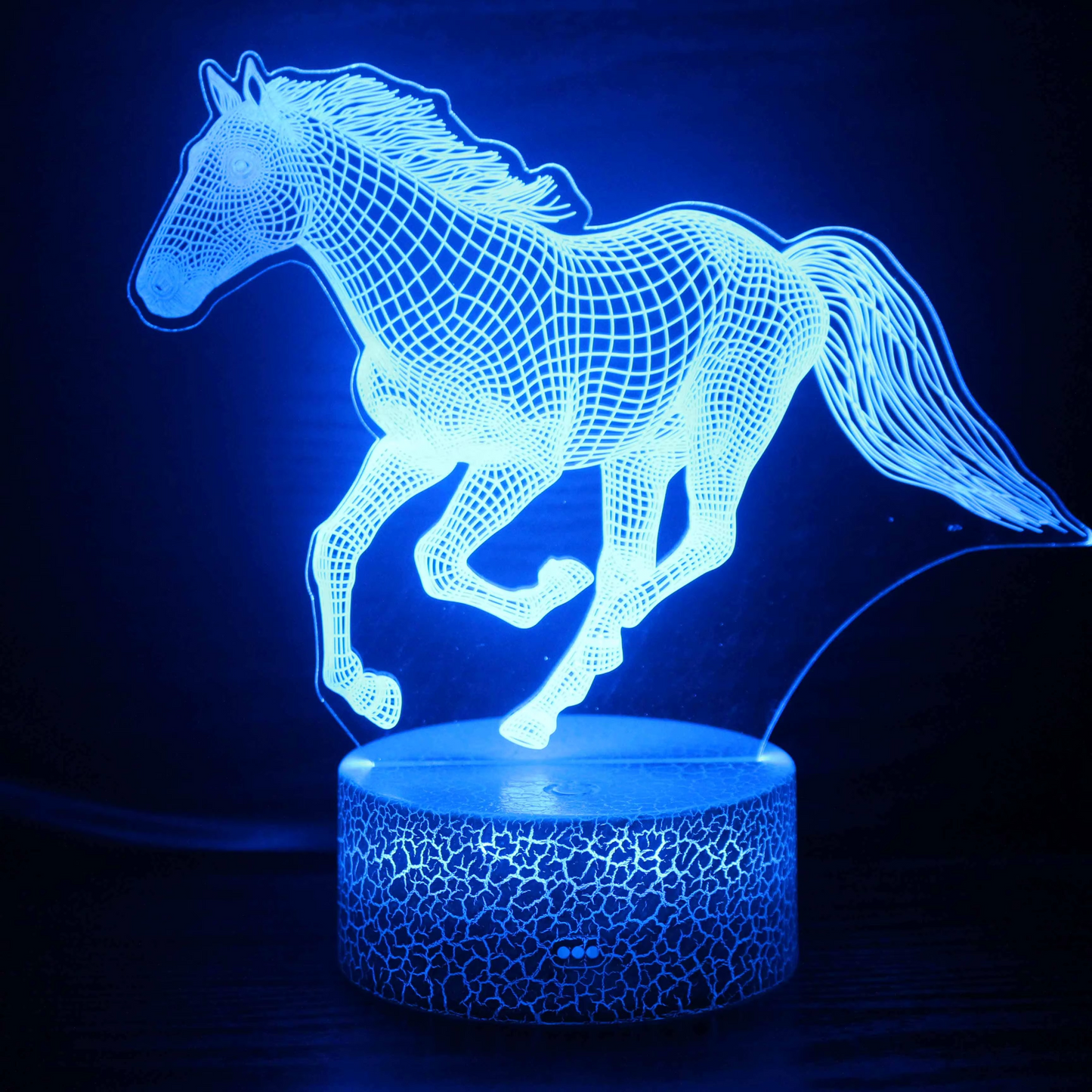 Lampe 3D Illusion Cheval – Magie lumineuse pour enfants et rêveurs